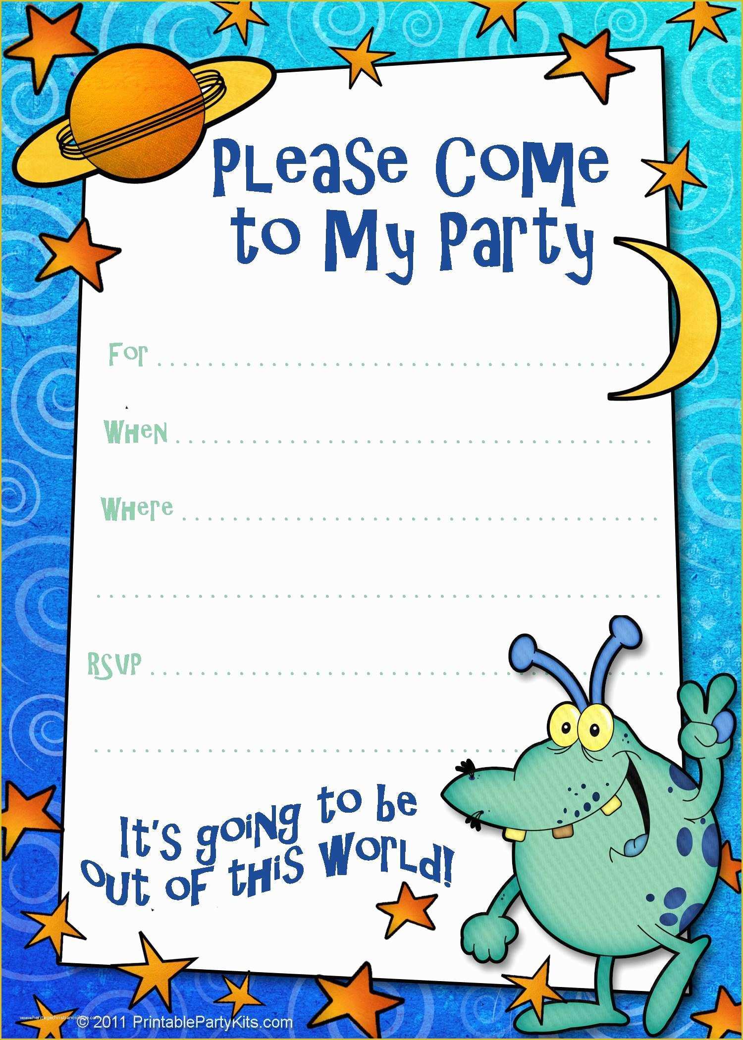 Free Birthday Invitations Templates to Print Of Free Birthday Party Invitation Templates