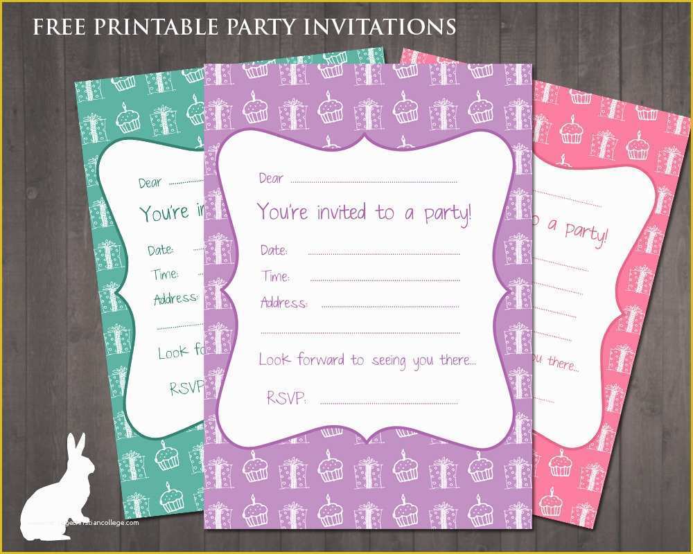 Free Birthday Invitations Templates to Print Of Free Printable Party Invitations Line Templates