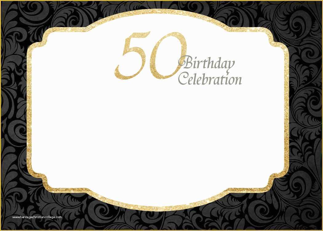 Free Birthday Party Invitation Templates Of Free Printable 50th Birthday Invitations Template