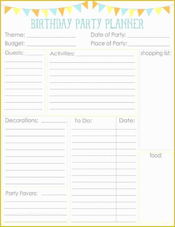 Free Birthday Party Planning Templates Of 378 Best organization Templates Images On Pinterest