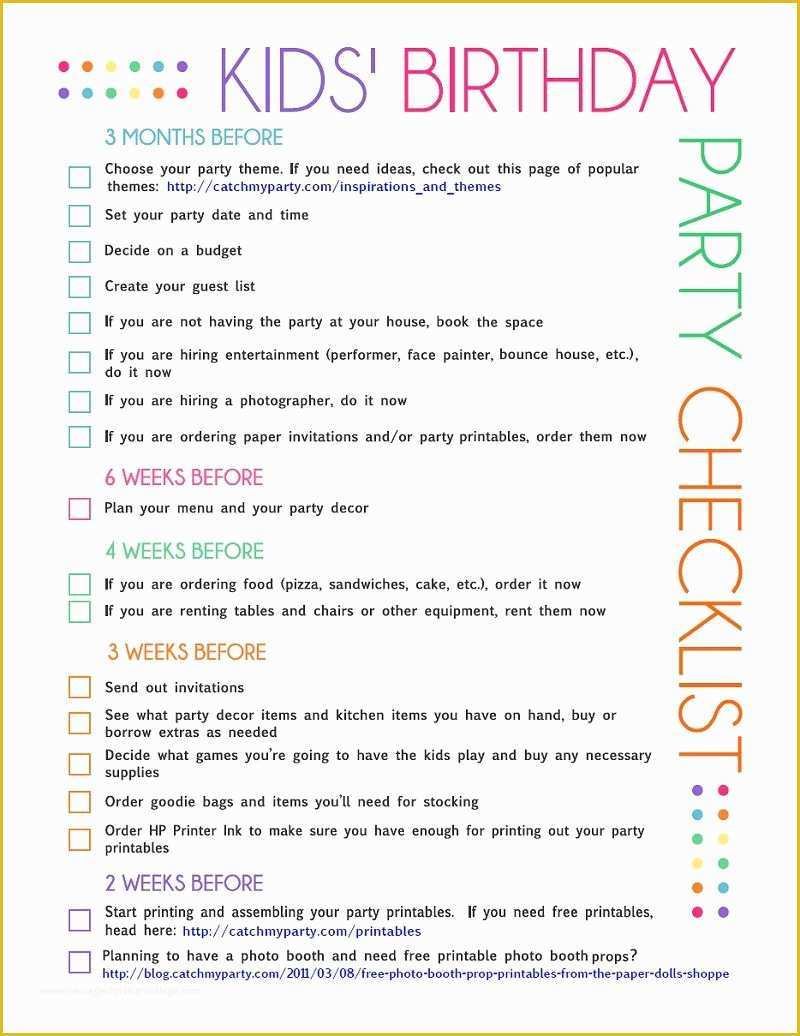 45 Free Birthday Party Planning Templates