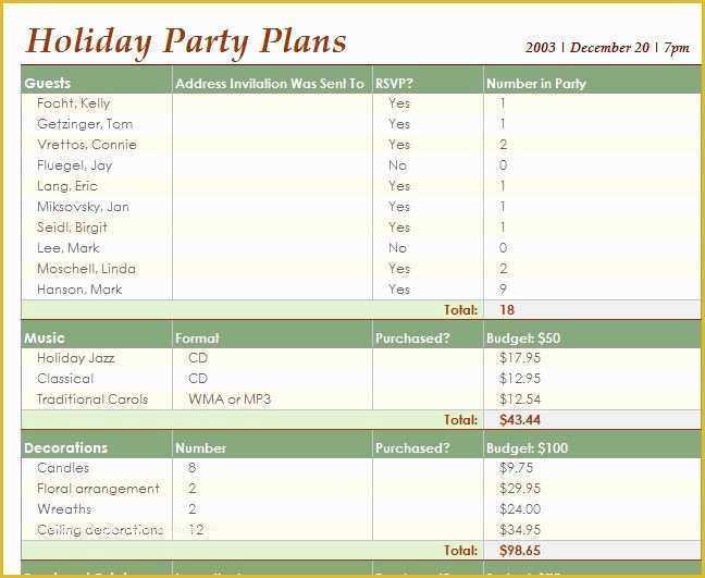 Free Birthday Party Planning Templates Of Party Planner Template