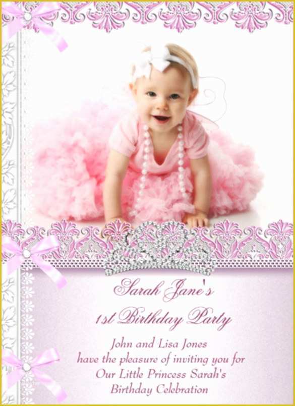 Free Birthday Templates with Photo Of 32 First Birthday Invitations Psd Vector Eps Ai