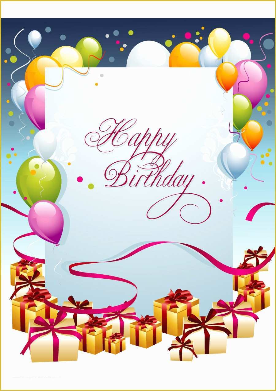 Free Birthday Templates with Photo Of 40 Free Birthday Card Templates
