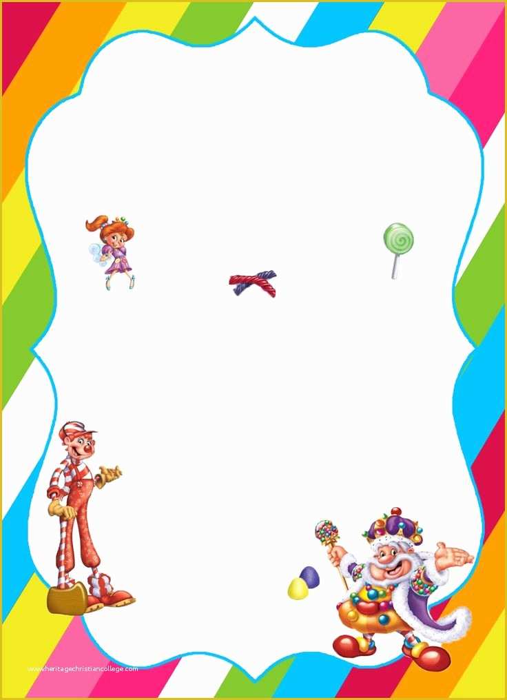 Free Birthday Templates with Photo Of Free Candyland theme Birthday Party S Free