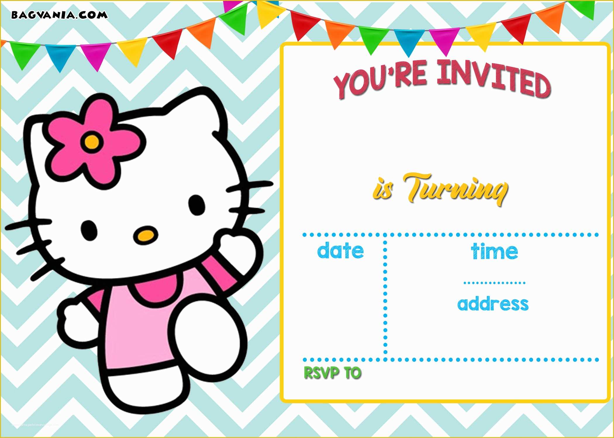 Free Birthday Templates with Photo Of Free Personalized Hello Kitty Birthday Invitations