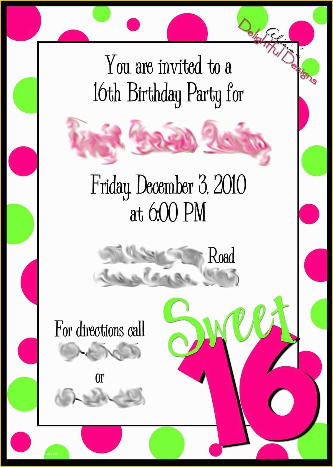 Free Birthday Templates with Photo Of How to Download Template for 16th Birthday Invitation