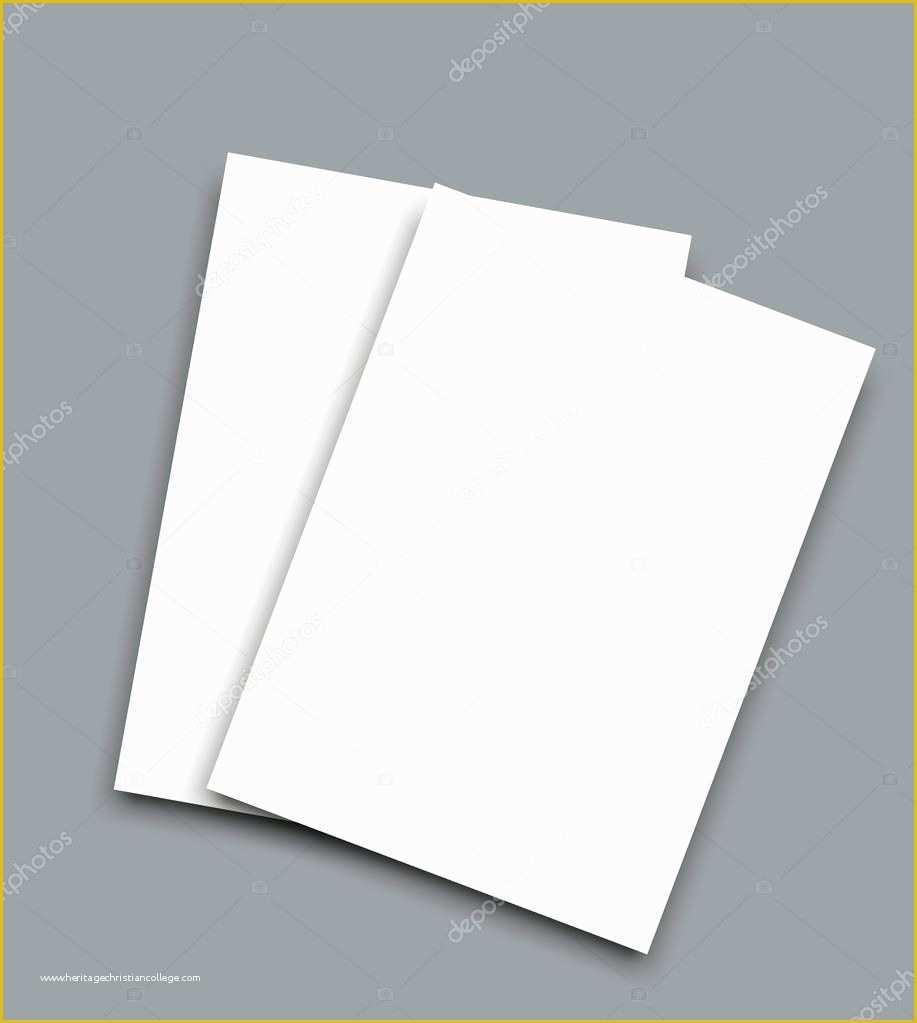 Free Blank Bi Fold Brochure Template Of Blank Bi Fold Brochure Mockup Cover Template — Stock