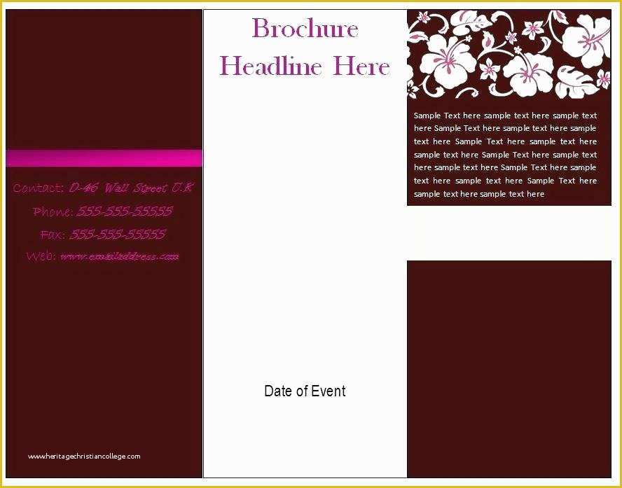 Free Blank Brochure Templates Of Blank Brochure Template