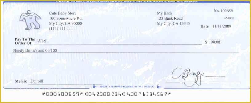 Free Blank Business Check Template Of Bank America Check Template