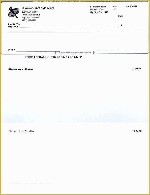 Free Blank Business Check Template Of Free Business Check Template Blank Business Check Template