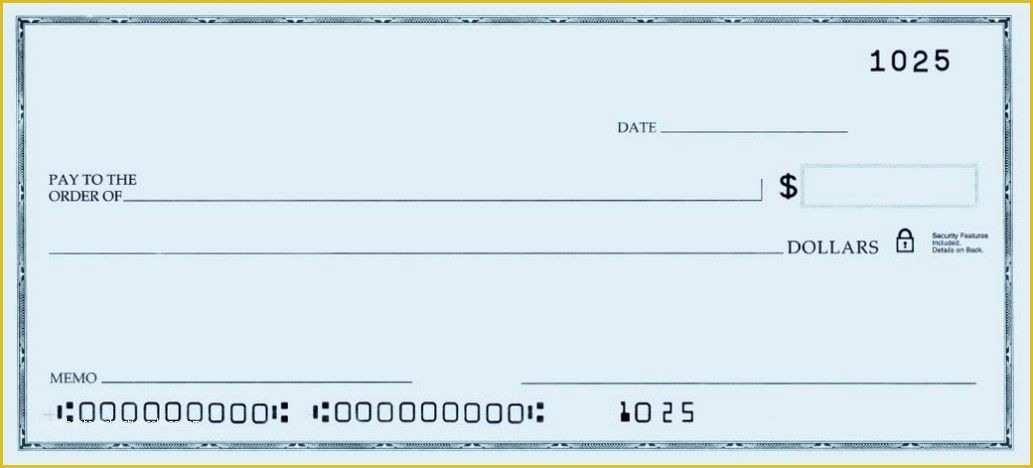 Free Blank Business Check Template Of Template Of A Blank Check