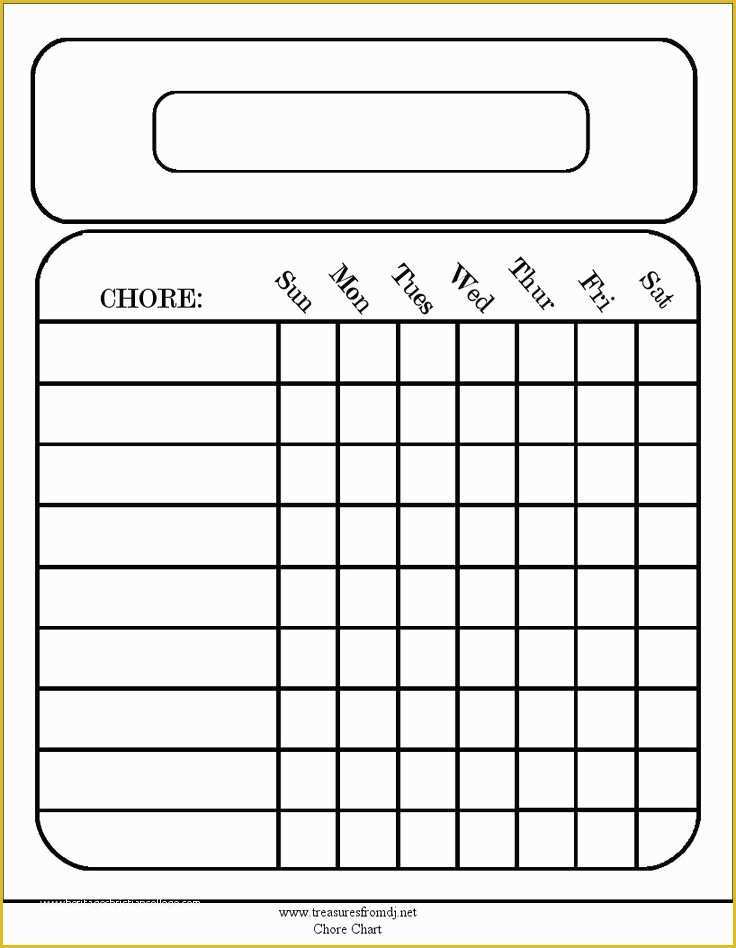 Free Blank Chart Templates Of Free Blank Chore Charts Templates