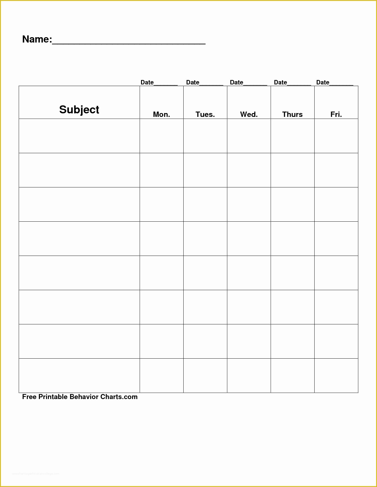 Free Blank Chart Templates Of Free Printable Blank Charts