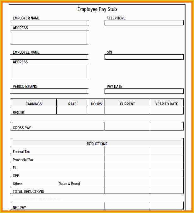 Free Blank Check Template Of 12 Payroll Check Stub Template Free