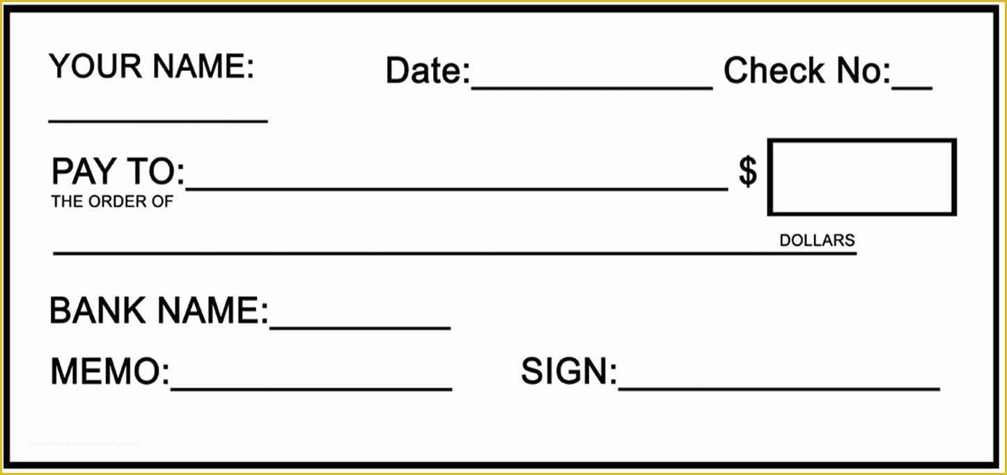 Free Blank Check Template Of Cheque Templatesml