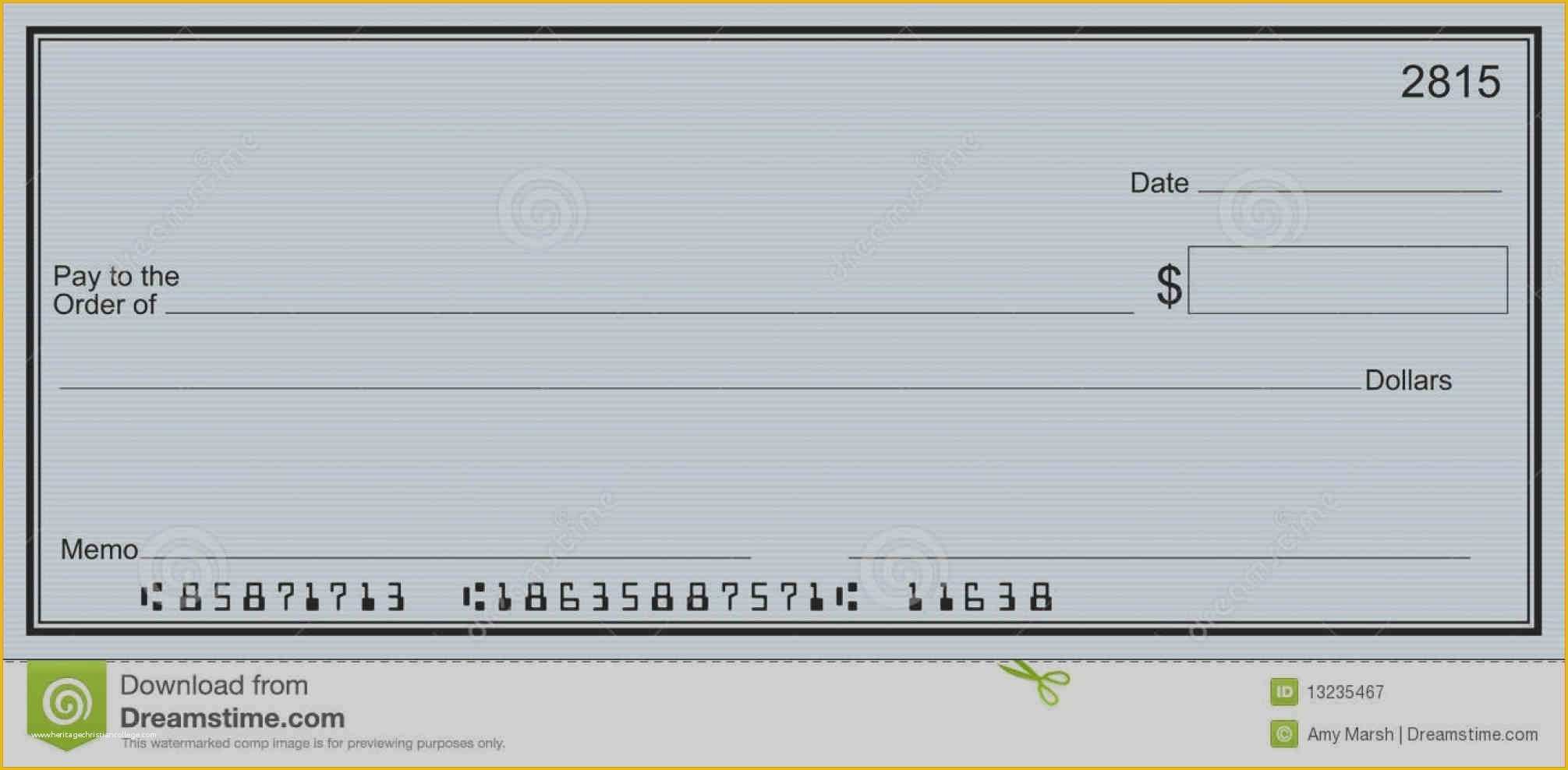 Free Blank Check Template Of Free Payroll Checks Templates New Editable Blank Check