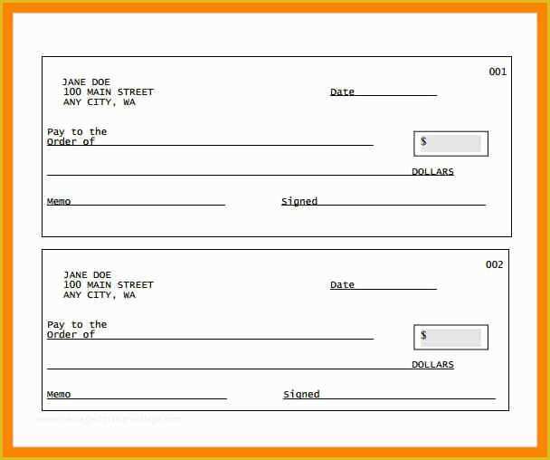 Free Blank Check Template Pdf Of 15 Blank Check Templates