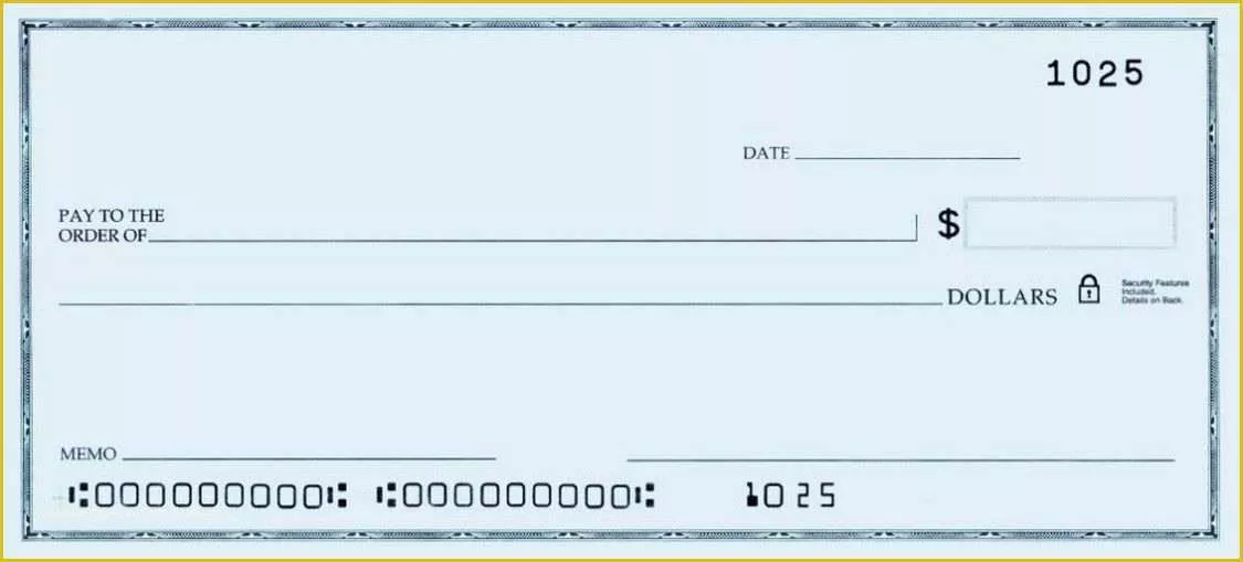 Free Blank Check Template Pdf Of Printable Personal Blank Check Template