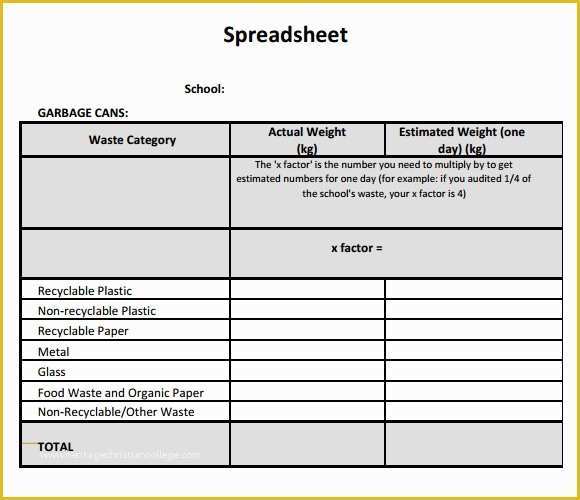 Free Blank Excel Spreadsheet Templates Of Blank Spreadsheet Template 7 Download Documents for Pdf