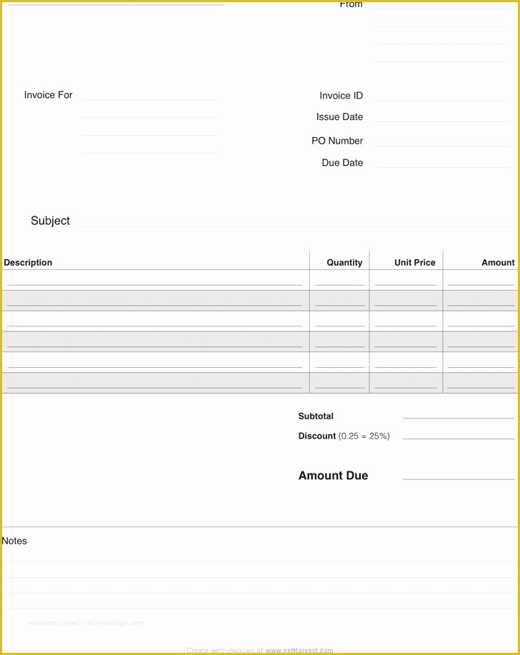 Free Blank Invoice Template Excel Of Free Blank Invoice Template for Excel Excel Template