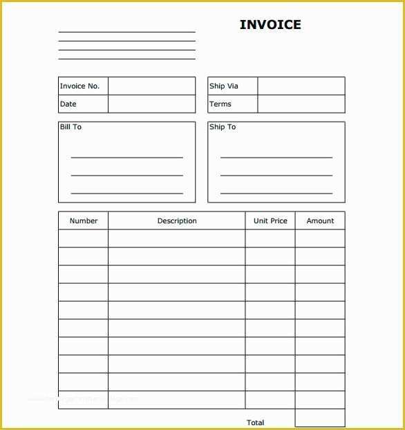 Free Blank Invoice Template Of Blank Invoice form Free