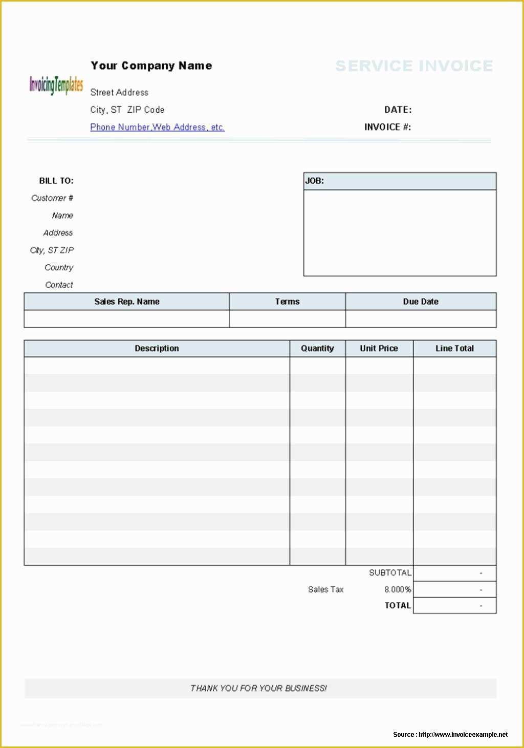 Free Blank Invoice Template Of Blank Invoice Template Download Free form Resume