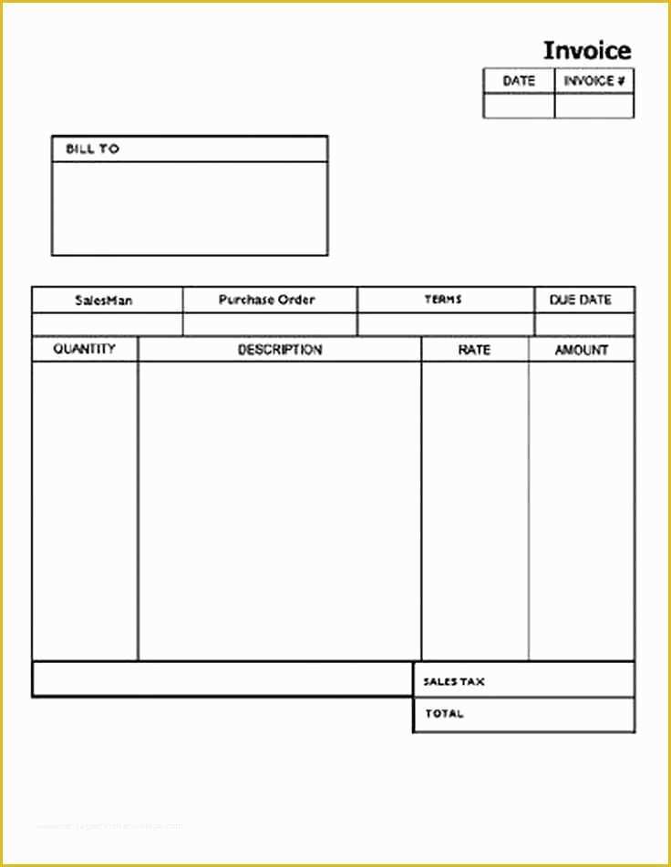 Free Blank Invoice Template Of Blank Invoice to Print – Medical form Templates