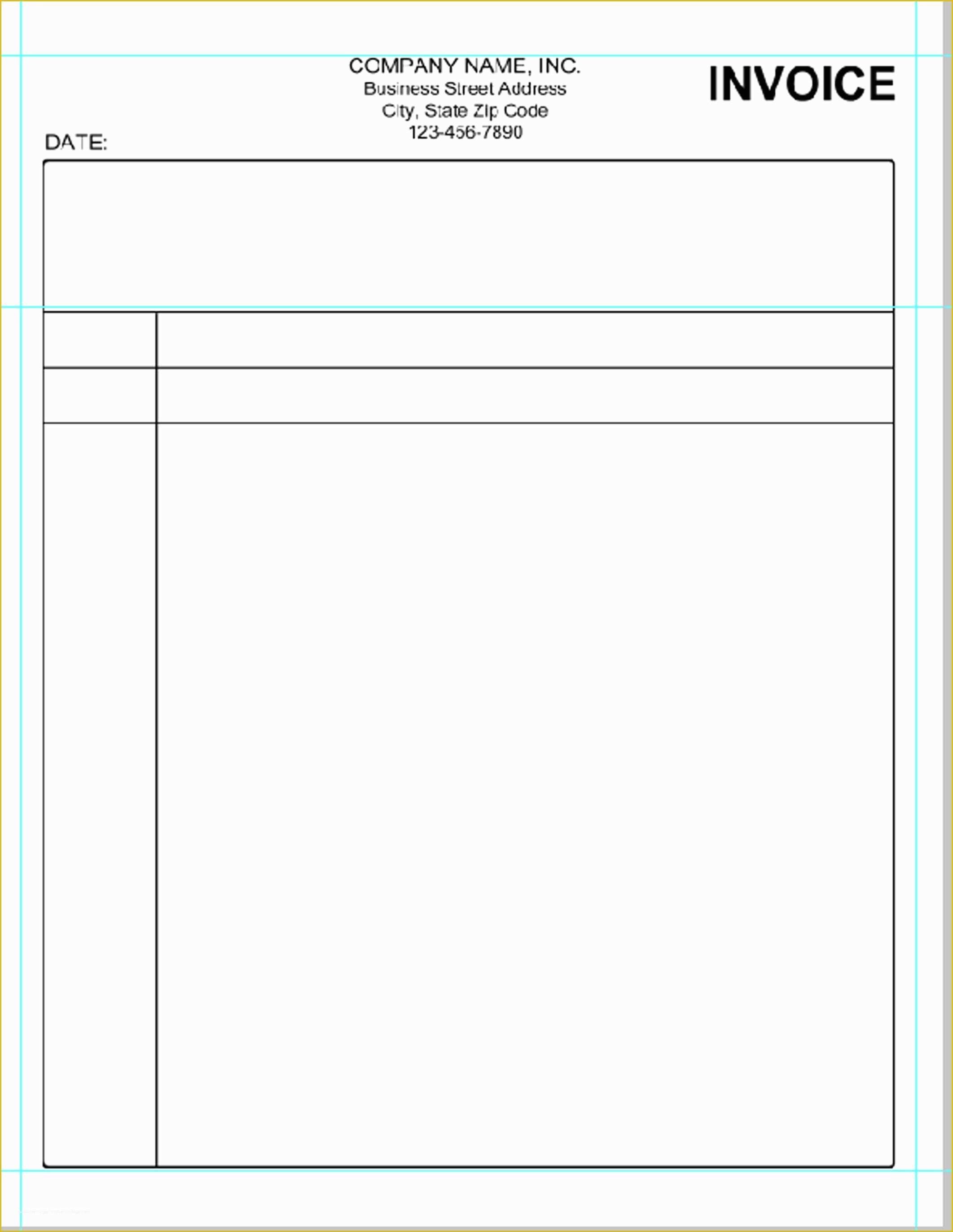 Free Blank Invoice Template Of Blank Printable Invoices Invoice
