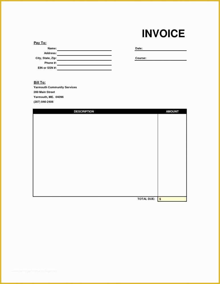 Free Blank Invoice Template Of Editable Invoice Template Pdf