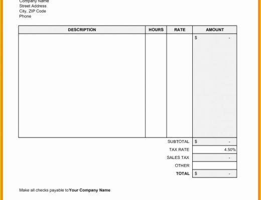 Free Blank Invoice Template Of Free Printable Invoices Templates Blank Line Invoice
