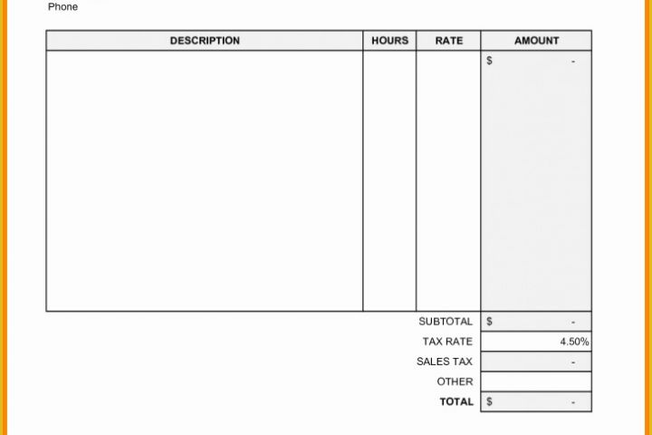 Free Blank Invoice Template Of Free Printable Invoices Templates Blank Line Invoice