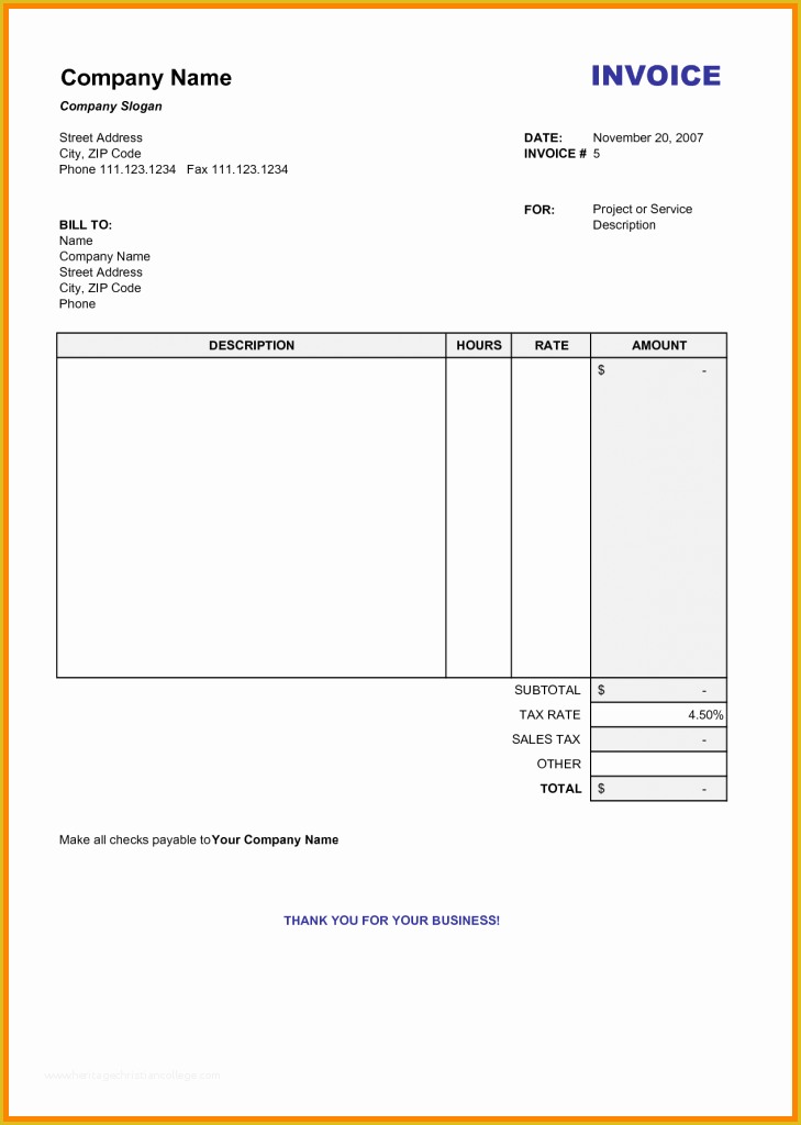 Free Blank Invoice Template Of 19 Free Invoice Template Excel Easy to