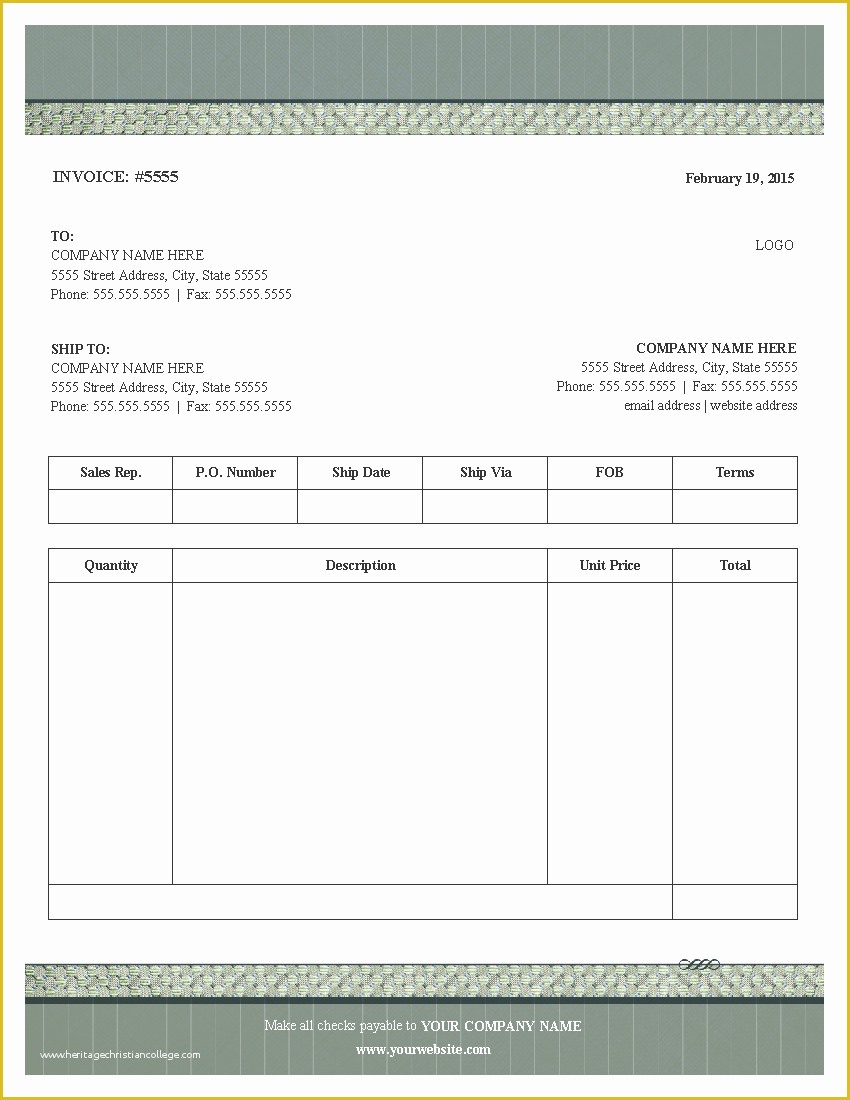Free Blank Invoice Template Of Invoice Template Category Page 1 Efoza