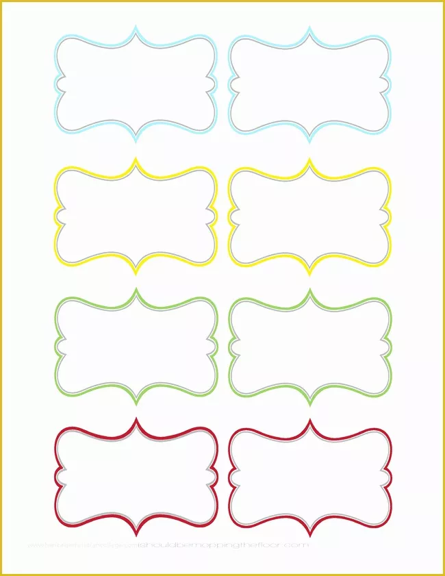 Editable Free Printable Blank Label Templates