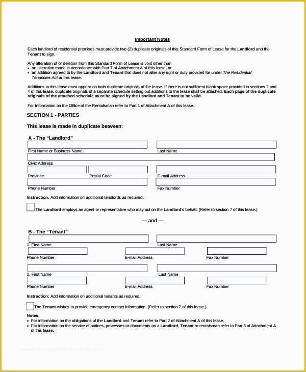 Free Blank Lease Agreement Template Of 8 Sample Blank Lease Agreements