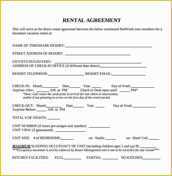 Free Blank Lease Agreement Template Of 9 Blank Rental Agreements to Download for Free