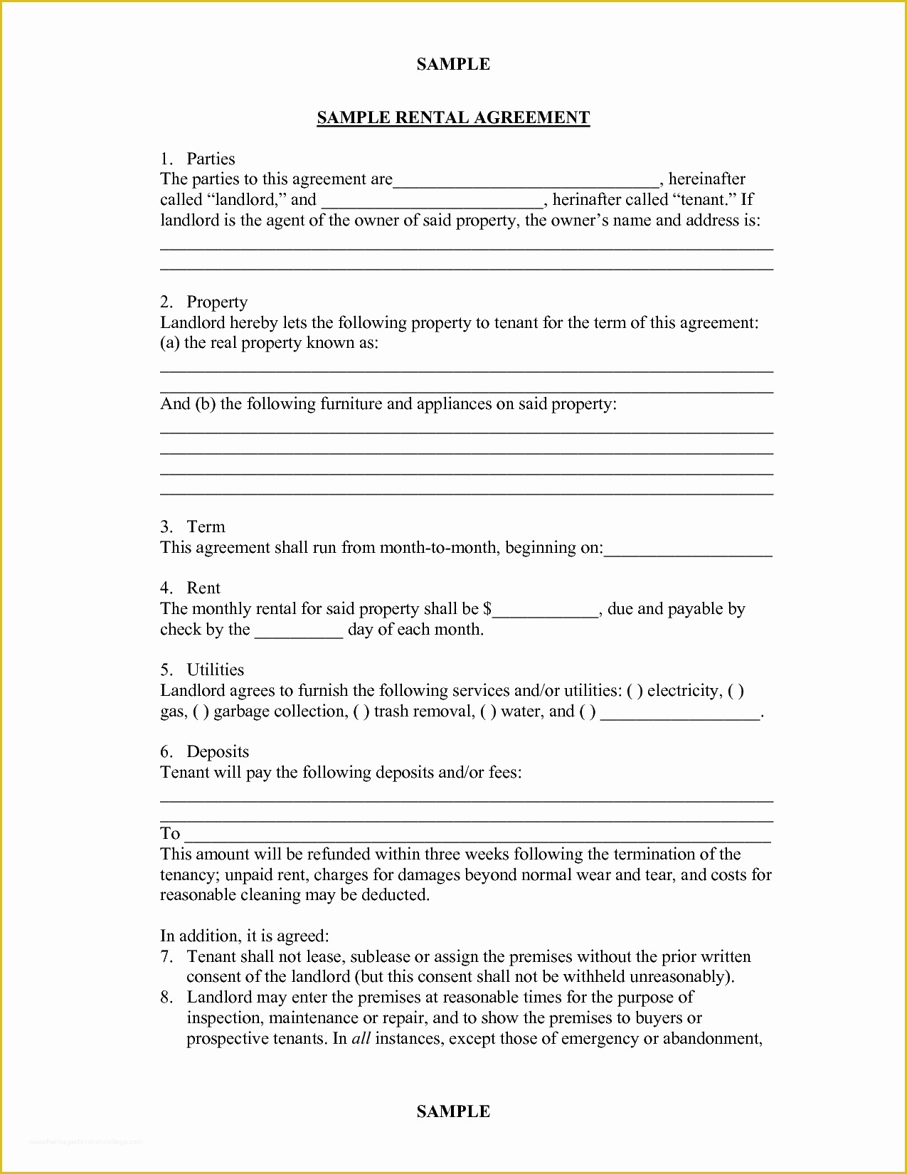 Free Blank Lease Agreement Template Of Blank Lease Agreement Example Mughals