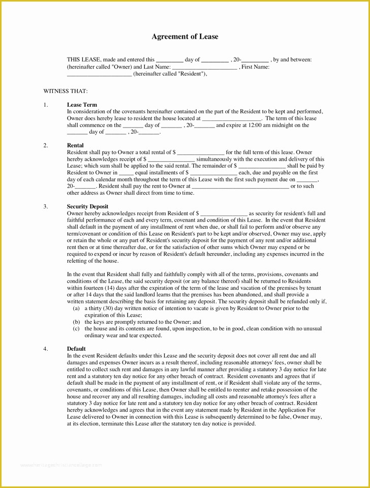 Free Blank Lease Agreement Template Of Editable Agreement Of Lease Template Example with Blank