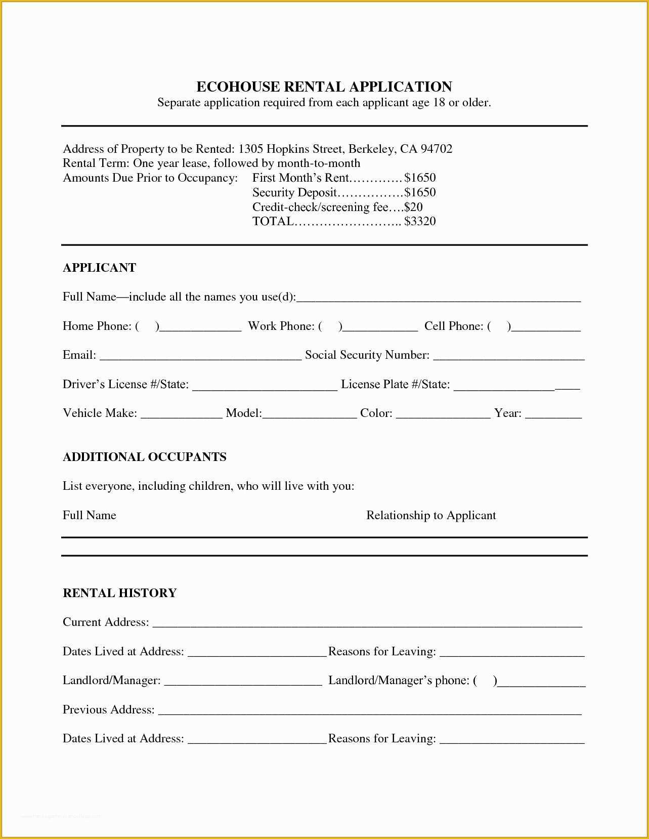 Free Blank Lease Agreement Template Of Lovely Printable Lease Agreement