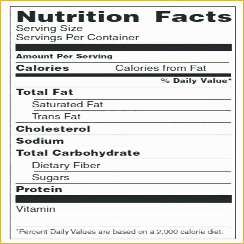 Free Blank Nutrition Label Template Of Free Food Label Templates 17 Food Label Template Free