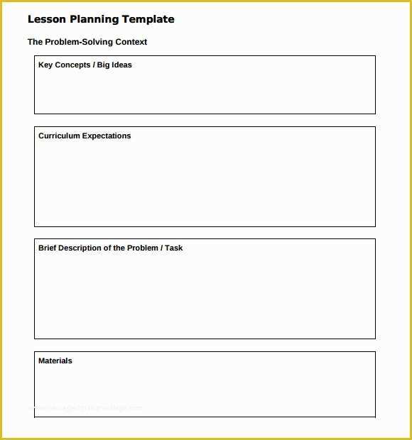 Free Blank Preschool Lesson Plan Templates Of 8 Kindergarten Lesson Plan Templates for Free Download