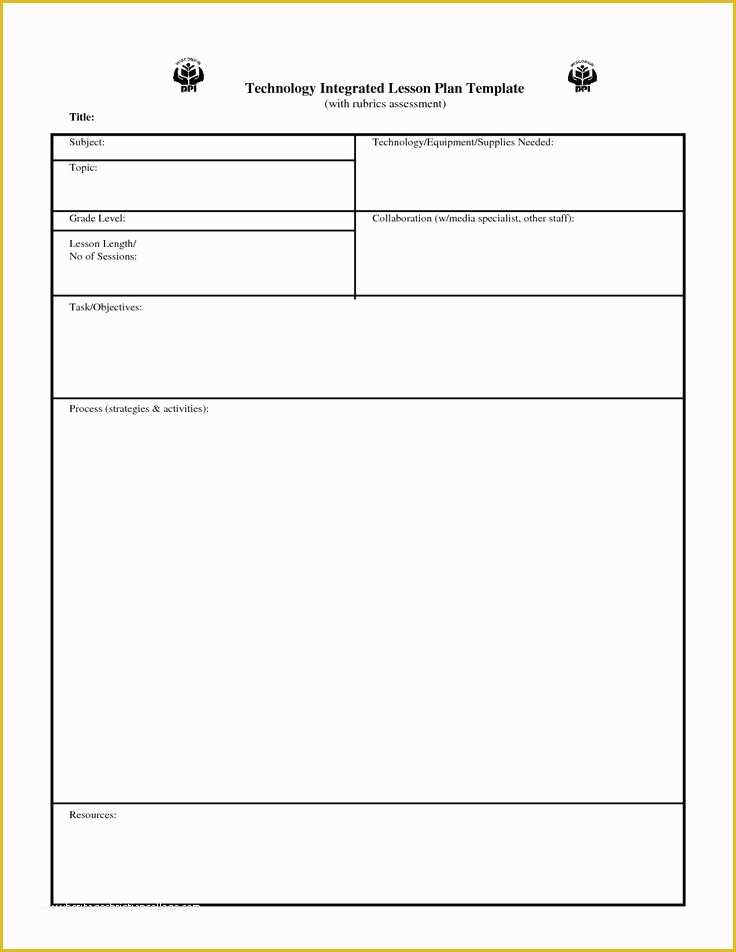 Free Blank Preschool Lesson Plan Templates Of Best 25 Blank Lesson Plan Template Ideas On Pinterest