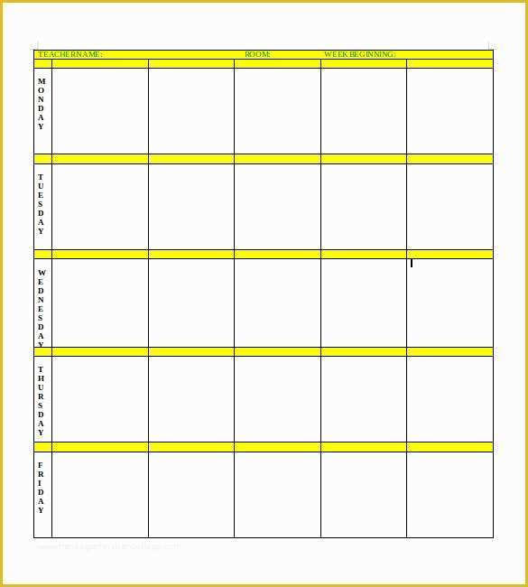 Free Blank Preschool Lesson Plan Templates Of Blank Lesson Plan Template – 15 Free Pdf Excel Word
