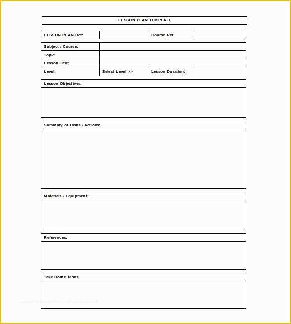 Free Blank Preschool Lesson Plan Templates Of Blank Lesson Plan Template – 15 Free Pdf Excel Word