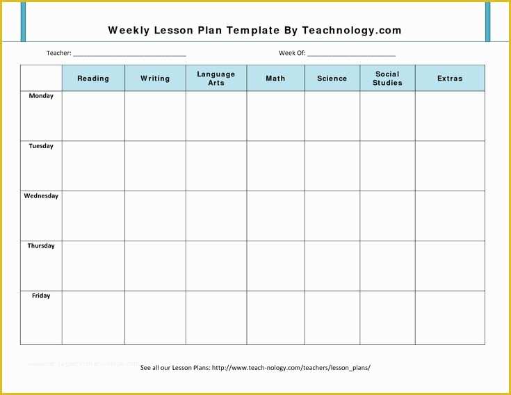 Free Blank Preschool Lesson Plan Templates Of Blank Lesson Plan Template