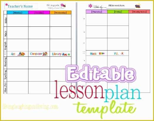 Free Blank Preschool Lesson Plan Templates Of Cute Lesson Plan Template… Free Editable Download