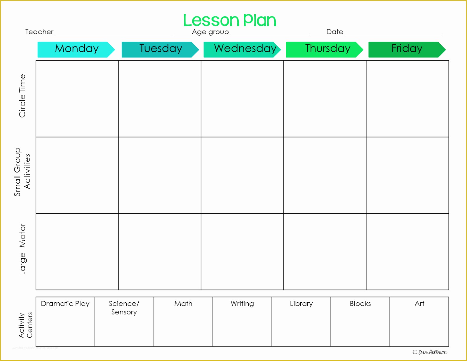 Free Blank Preschool Lesson Plan Templates Of Elegant Free Printable Preschool Lesson Plan Template