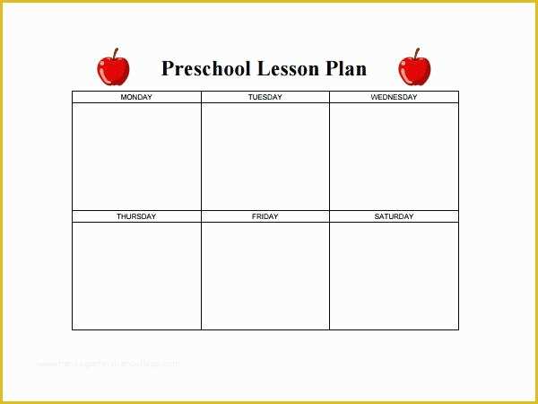 Free Blank Preschool Lesson Plan Templates Of Free Printable K Lesson Plans 6 School Plan Template Blank