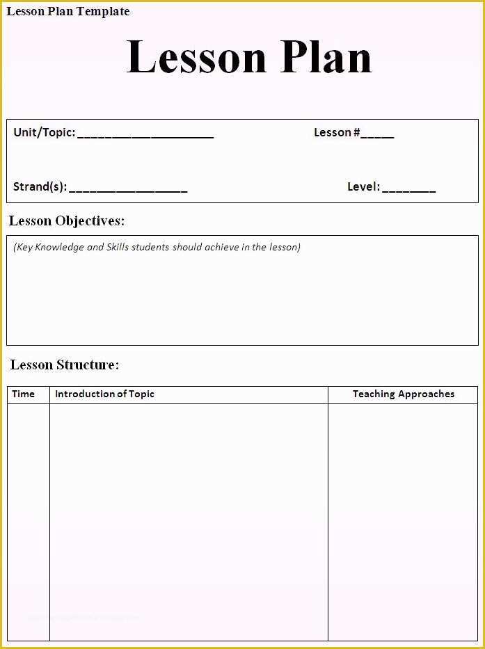 Free Blank Preschool Lesson Plan Templates Of Links Useful for Teaching English